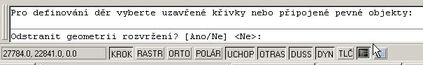 Obrázek 10-23: Příkazový řádek – Odstranit geometrii
