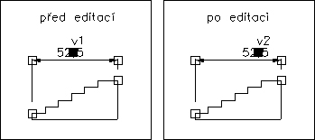 Posunutí textu kóty pomocí uzlů